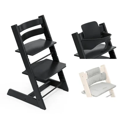 Stokke Tripp Trapp Highchair Bundle Cushion Black - Black