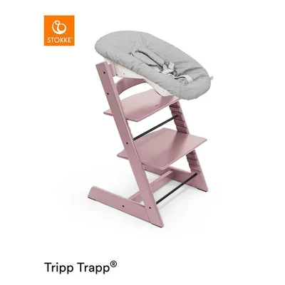 Stokke Tripp Trapp Highchair - Heather Mauve / Accessories Bundle