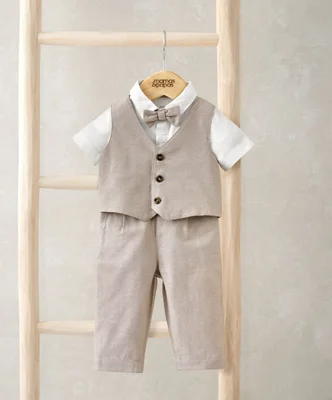 Stone 4 Piece Suit - White / 2-3y