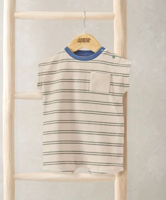 Striped Terry Towelling Romper