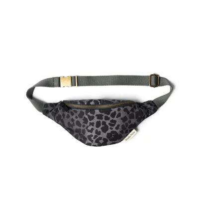 Studio Noos Antra Leopard Puffy Mini Fanny Pack - Dark Grey - Dark Grey