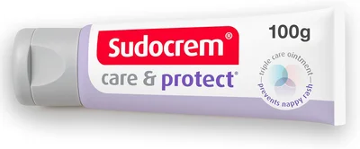 Sudocrem® Care & Protect™ Nappy Cream - Triple Care Ointment Protects Against Nappy Rash, 100g (Pack of 1)