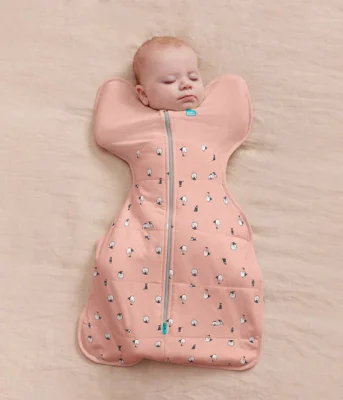 Swaddle Up™ 2.5 TOG Organic Cotton/Merino Wool Rose Lamb's Best Friend