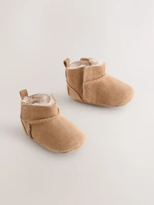 Tan Brown Suede Baby Pull-On Boots - Standard / Tan Brown