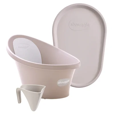 Taupe Baby Bath and Squishy Changing Mat Bundle