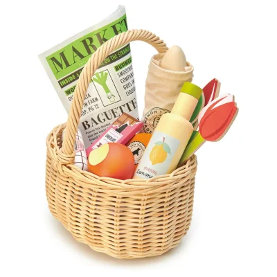 Tender Leaf Wicker Shopping Basket - Default