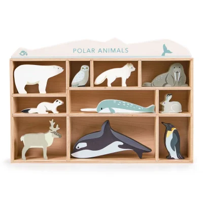 Tender Leaf Wooden Polar Animals Set / Shelf