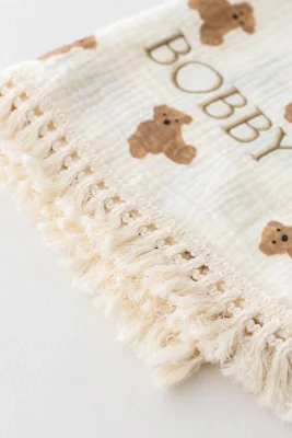 The Bear Muslin Frill Blanket Swaddle - Default