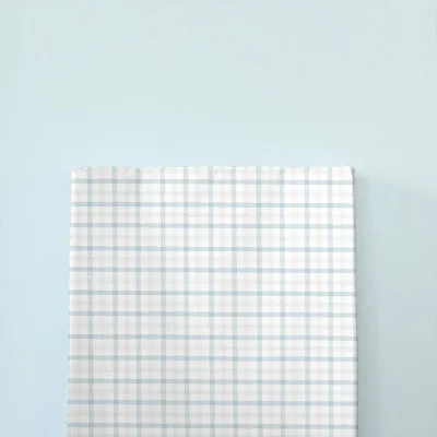 The Little Bumble Co. Anti Roll Changing Mat - Blue Beige Plaid