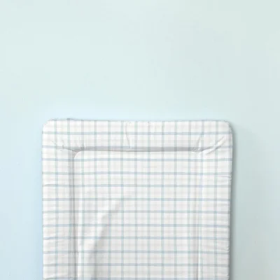 The Little Bumble Co. Standard Changing Mat - Blue Beige Plaid - Blue Beige Plaid