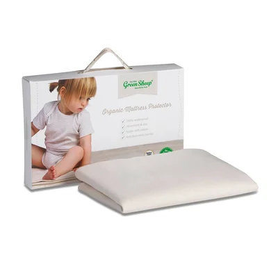 The Little Green Sheep - Large Crib Natural Mattress Protector