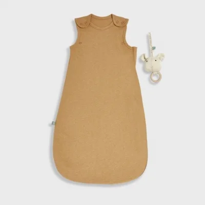The Little Green Sheep Organic Baby Sleeping Bag 1.0 Tog -Honey