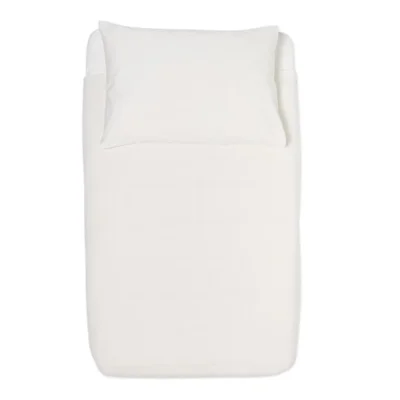 The Little Green Sheep Organic Duvet & Pillow Cover-White - White