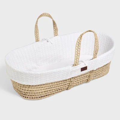 The Little Green Sheep Organic Knitted Moses Basket