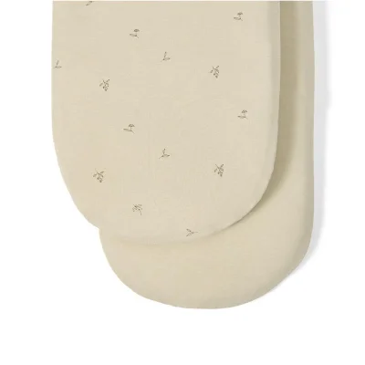 The Little Green Sheep Twin Pack Moses Basket Sheets