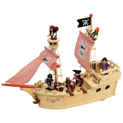 Tidlo The Paragon Pirate Ship Wooden Playset - Default