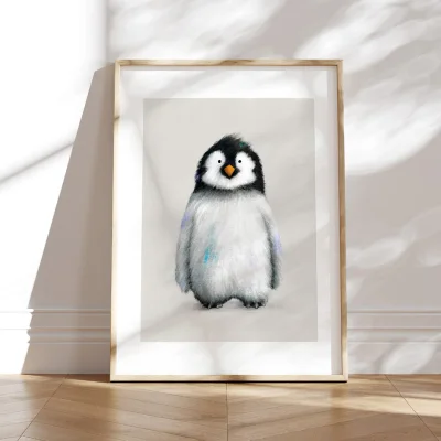 Tigercub Prints - Baby Penguin Nursery Print - A4 Print