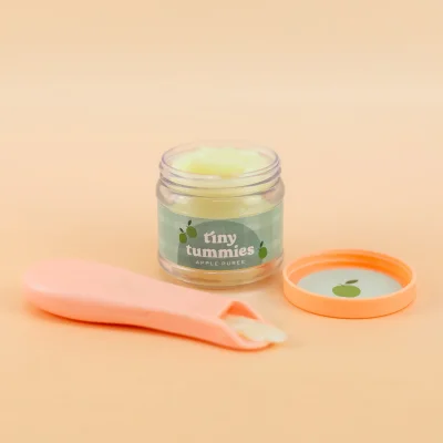Tiny Harlow Tiny Tummies - Apple Puree Food Jar & Spoon Set