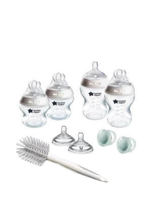 Tommee Tippee Natural Start Baby Bottle Newborn Starter Kit, Muted