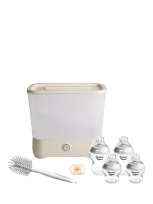 Tommee Tippee Natural Start Baby Bottles & Electric Steriliser Kit, White