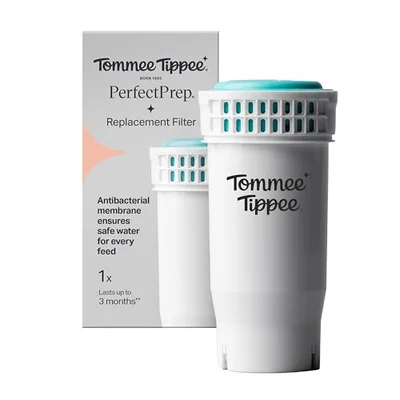 Tommee Tippee Perfect Prep Replacement Filter, Pack of 1, Compatible with All Perfect Prep Machines, Antibacterial Filter Removes Bacteria, Impurities and Contaminants - White / 1 Pack