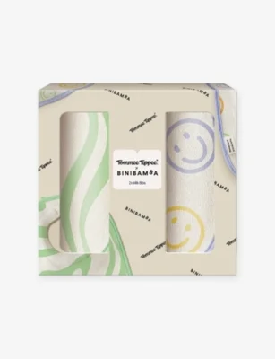 Tommee Tippee X BINIBAMBA Cotton Milk Bibs Set of Two - HAPPY DAYS