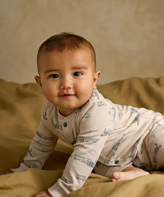 Train Long Sleeve Romper - Newborn