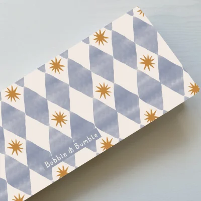Travel Changing Mat - Blue Harlequin - Blue Harlequin