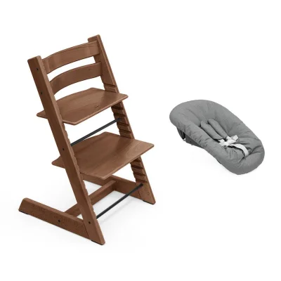 Stokke Tripp Trapp Highchair - Warm Brown / Anthracite / Newborn Set / Beech