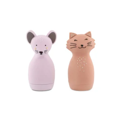 Trixie Bath Toy Squeezy Animals - Mrs. Cat & Mrs. Mouse