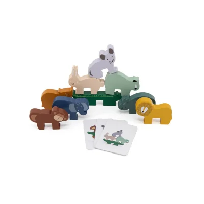 Trixie Wooden Animal Stacking Game - Multicoloured,Natural