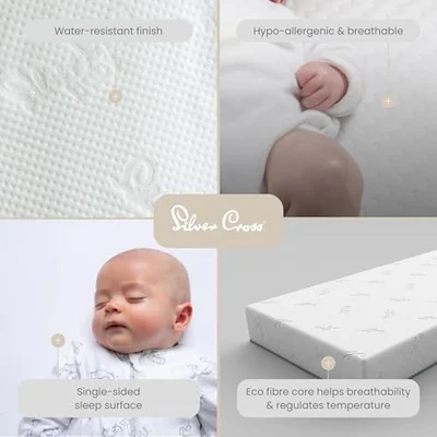 Silver Cross - TrueFit Eco Fibre Cot Bed Mattress - Hypoallergenic, Breathable & Thermo-regulating - 140cm x 70cm — image 56
