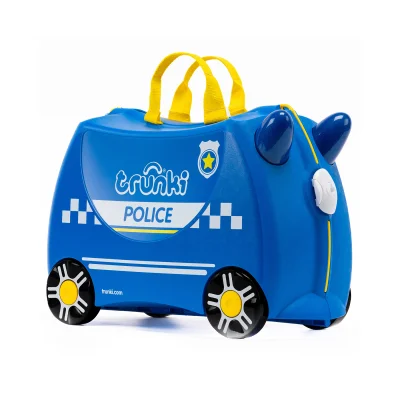 Trunki Ride-On Suitcase - Percy the Police Car - Blue