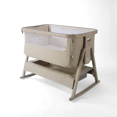 Tutti Bambini CoZee Air Bedside Crib - Soft Walnut & Cocoa