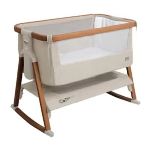 Tutti Bambini Cozee Air Bedside Crib Scandinavian Walnut/Ecru