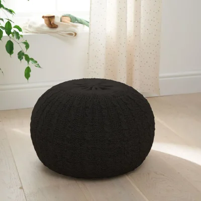 Tutti Bambini Knitted Pouffe Footstool-Liquorice** - Default