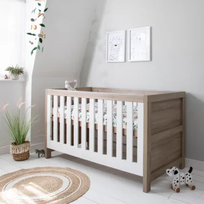 Tutti Bambini Modena 3-in-1 Gitterbett – Weiß/Eiche