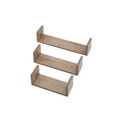 Tutti Bambini Modena Set of Three U-Shaped Wall Shelves - Oak