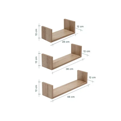 Tutti Bambini Modena Set of Three U-Shaped Wall Shelves — image 3