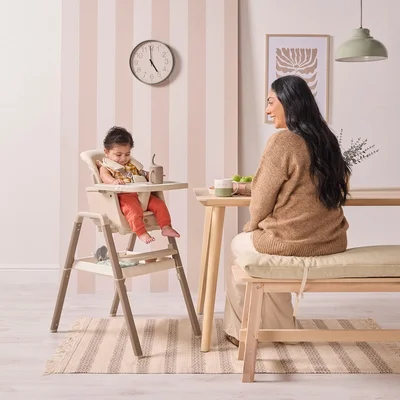 Tutti Bambini Nova Lite High Chair and Rocker Latte - Latte