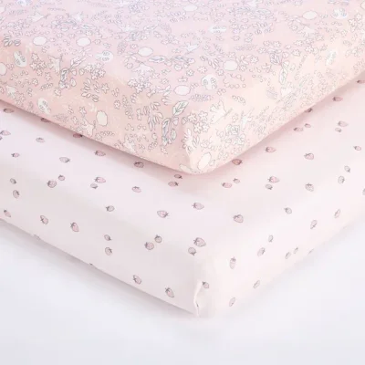 Tutti Bambini Pack of 2 Tiny Tails Fitted Sheets - Pink