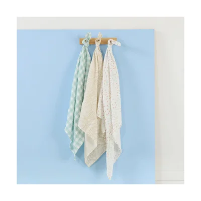 Tutti Bambini Pack of 3 Large Muslin Squares Swaddles - Good Life