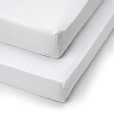 Essentials Cot Bed Fitted Sheets 2pk - White