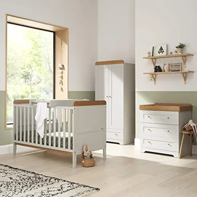 Tutti Bambini Rio 2pc Room Set - Dove Grey/Honey Oak / Without Mattress