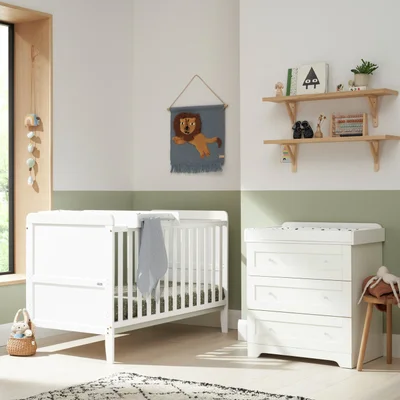 Tutti Bambini Rio 2 pcs Room Set - White - White / Without Mattress