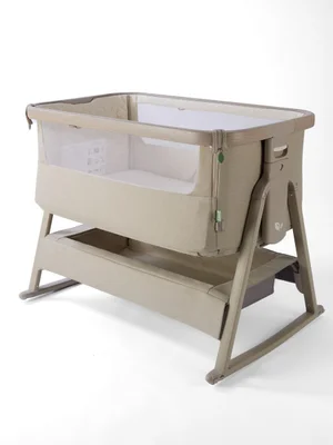 Tutti Bambini Soft Walnut Cocoa CoZee Air2 Bedside Crib - Size ONE