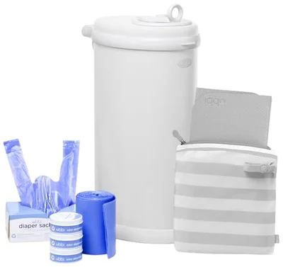 Ubbi Nappy Changing Value Gift Set - Matte White