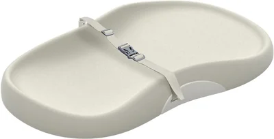 UBRAVOO Baby Changing Mat with Safety Harness and Toys Shelf, Anti-Roll Wedge Baby Changing Pad, Easy Wipe Clean Waterproof with Raised Padded Edges - Beige / Regular Style