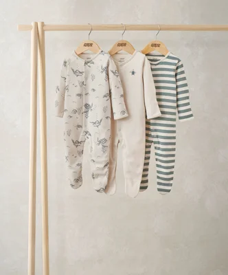 Under the Sea Sleepsuits - Beige / 0-1m