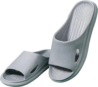 Unisex Shower Sliders Cloud Slippers Women Men,Non-Slip Slippers Cloud Sliders,Soft Flip Flops with Thick Sole for Shower Bathroom Pool Beach - 00 Gray / 6.5 UK